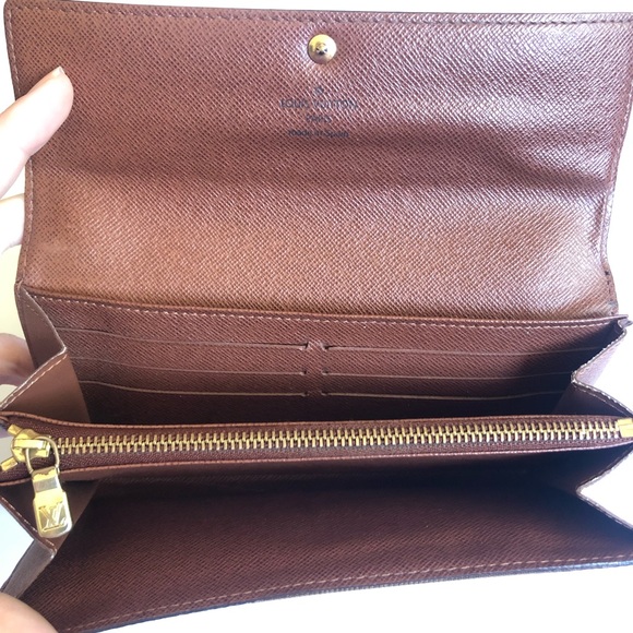 Louis Vuitton Sarah Monogram Leather Wallet Authentic with flaws Made in Italy - Picture 6 of 14